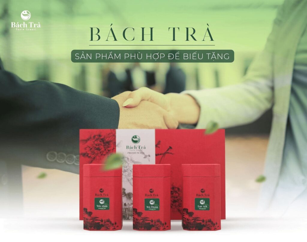 (Các loại trà của Bách Trà được chế biến tỉ mỉ, đựng trong hộp giấy thiết kế sang trọng)